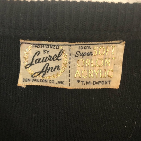 vintage 50s beaded embroidered sweater - Picture 6 of 8